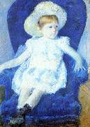 Mary Cassatt Elsie in a Blue Chair painting